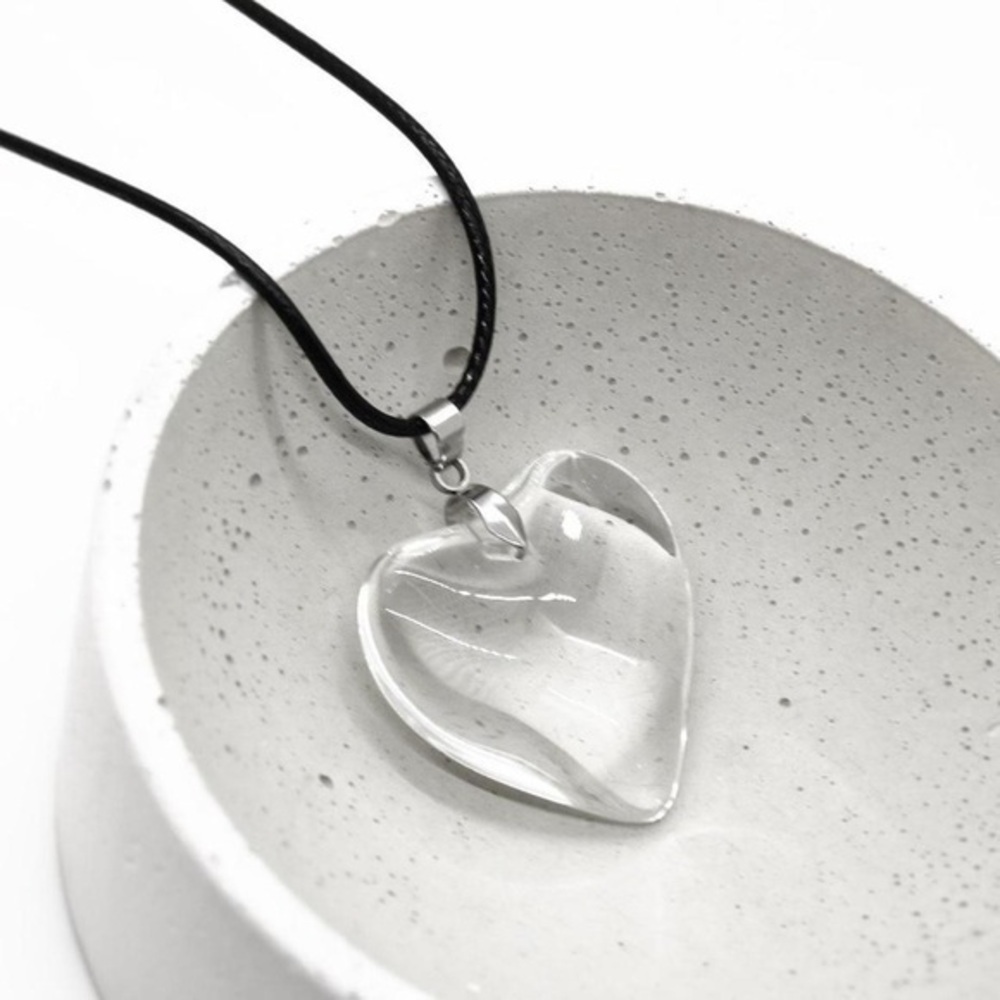 Clear Heart Necklace